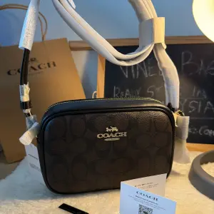 Mini Jamie Camera Bag In Signature Canvas Brown & Black